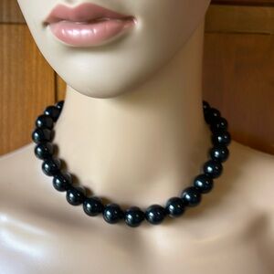 Classic Black Ball Necklace with Extender